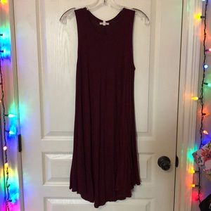 maroon burgundy tank top dress